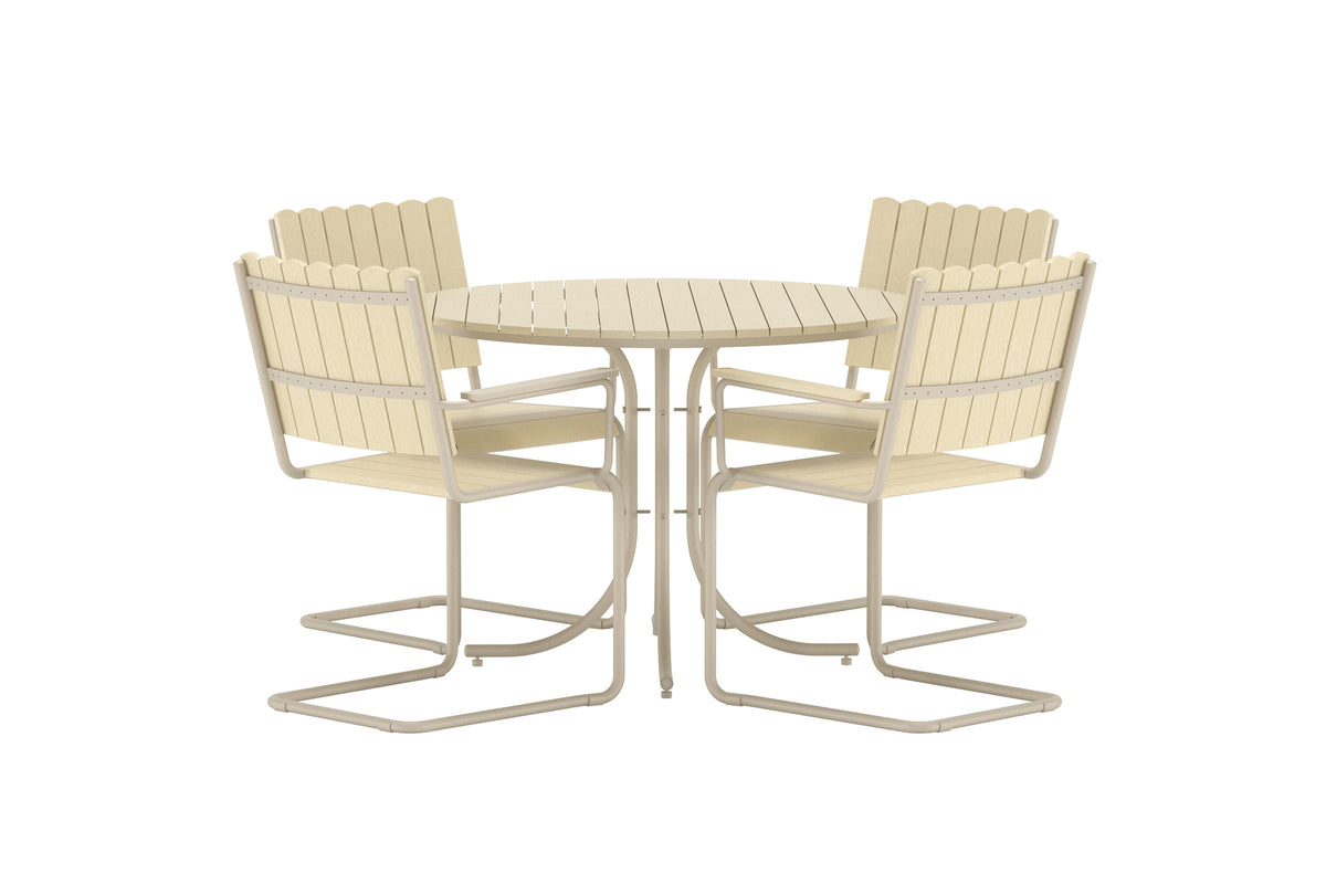 Holmsund matgrupp beige träimitation