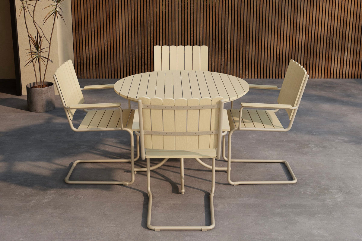 Holmsund matgrupp beige träimitation