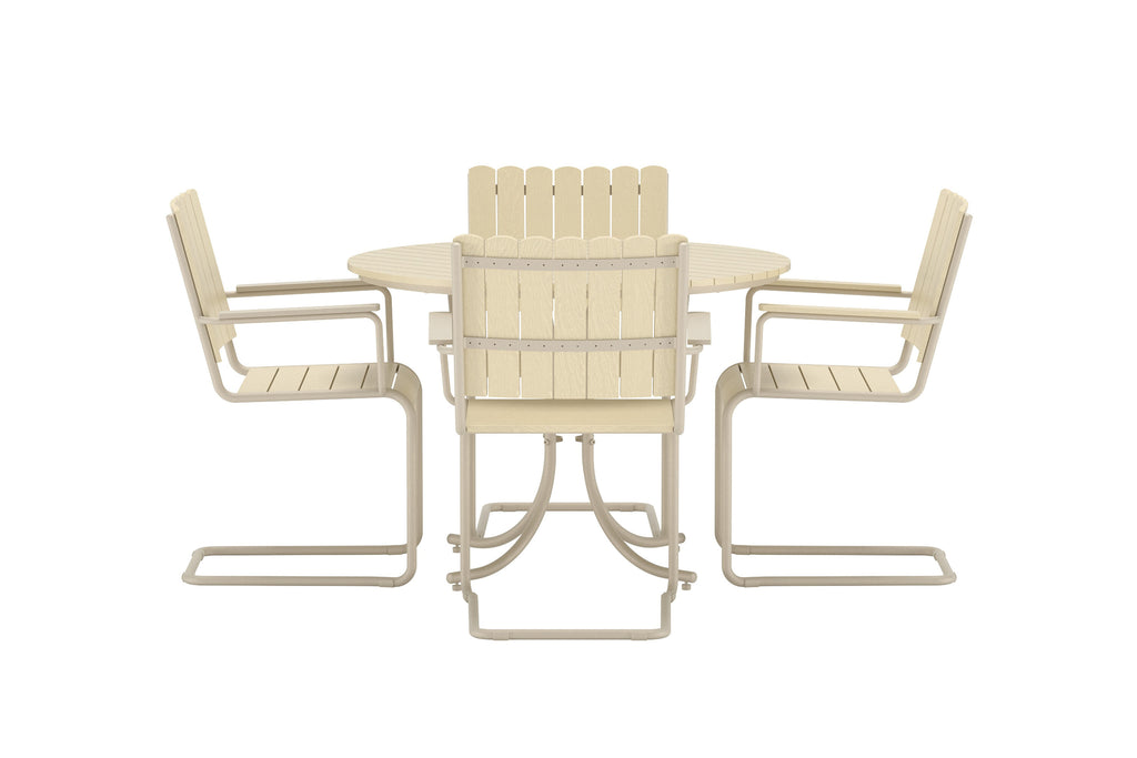 Holmsund matgrupp beige träimitation