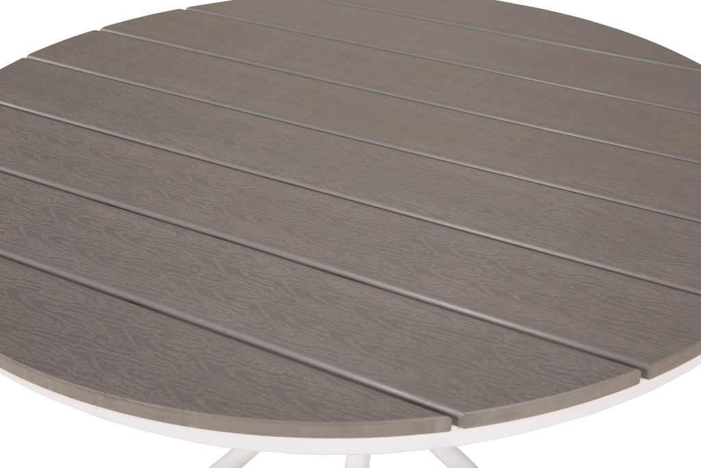 Parma cafébord Ø90 cm vit/grå