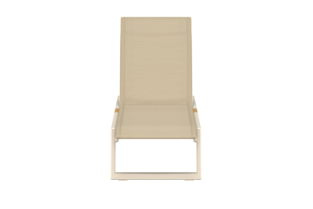 Mexico solsäng 2-pack beige och teak