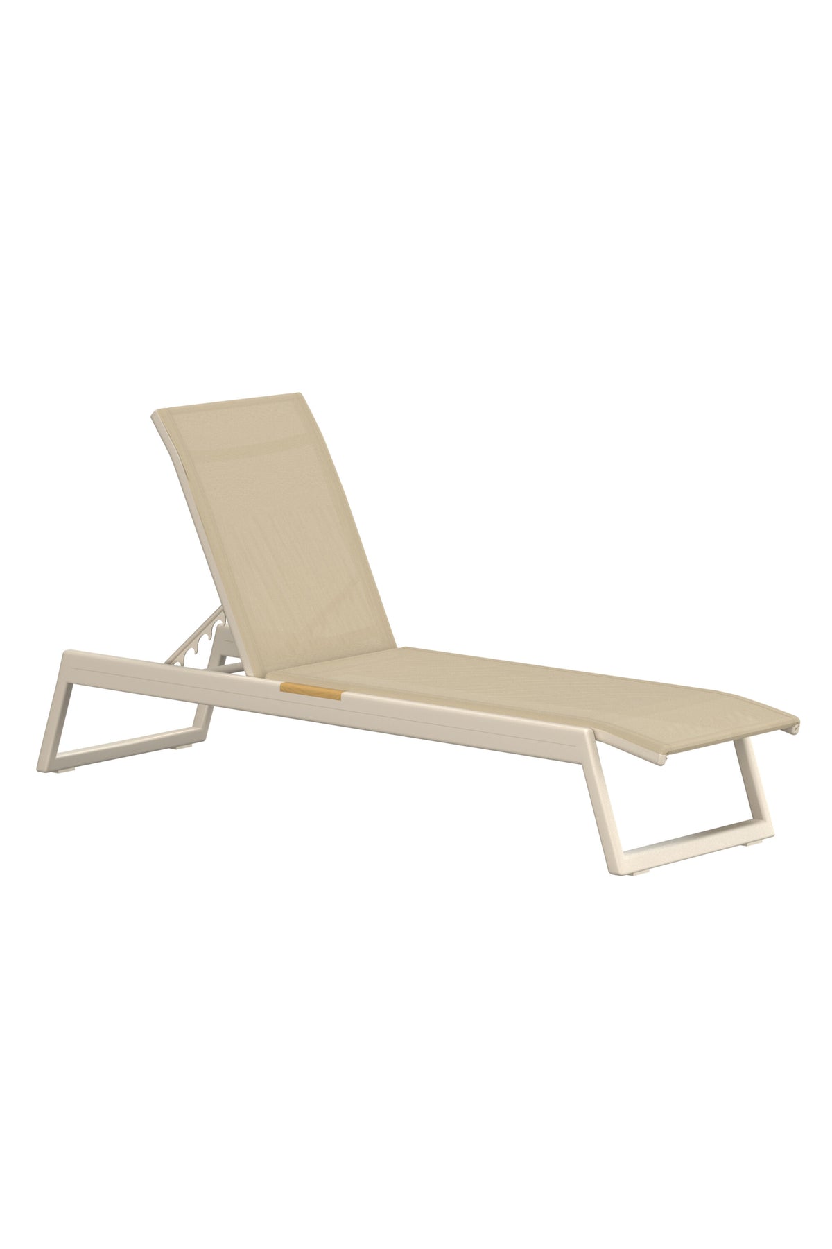 Mexico solsäng 2-pack beige och teak