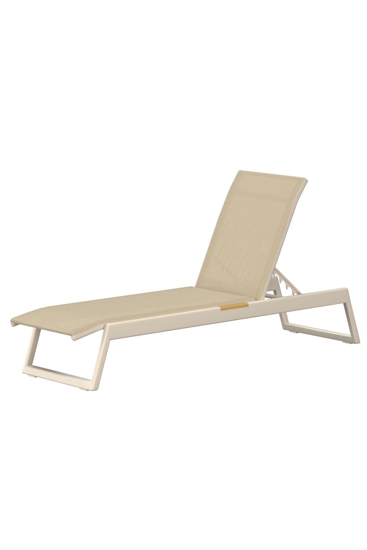 Mexico solsäng 2-pack beige och teak