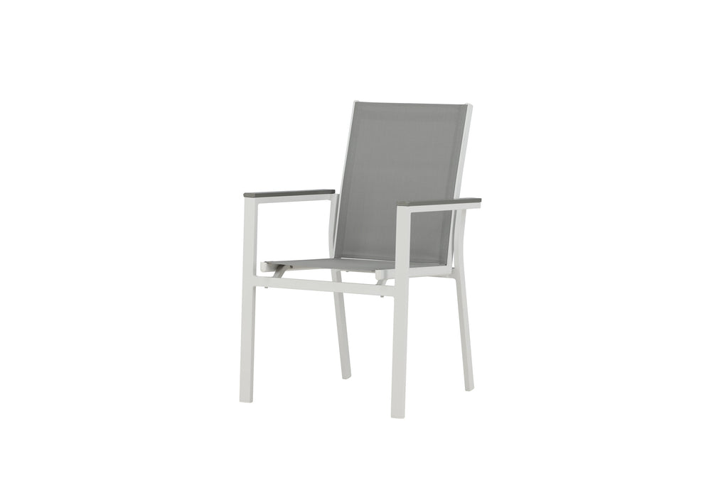 Parma matstol 2-pack vit/grå
