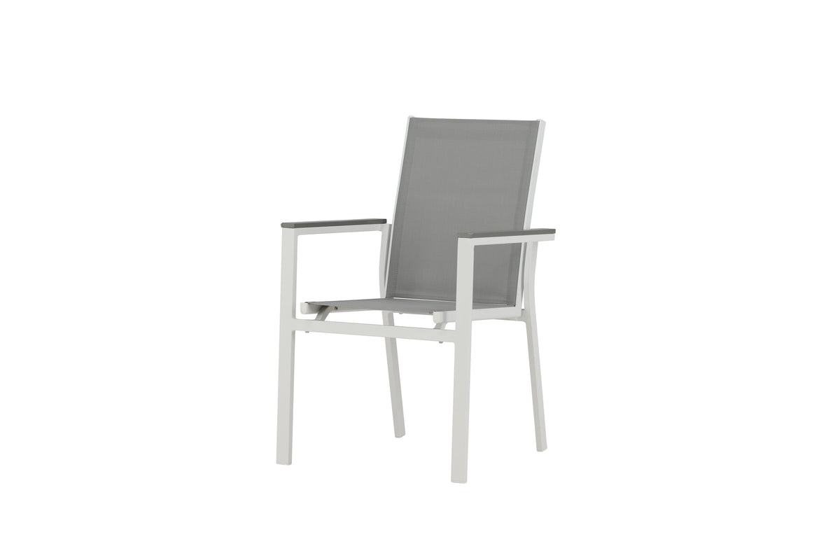 Parma matstol 2-pack vit/grå
