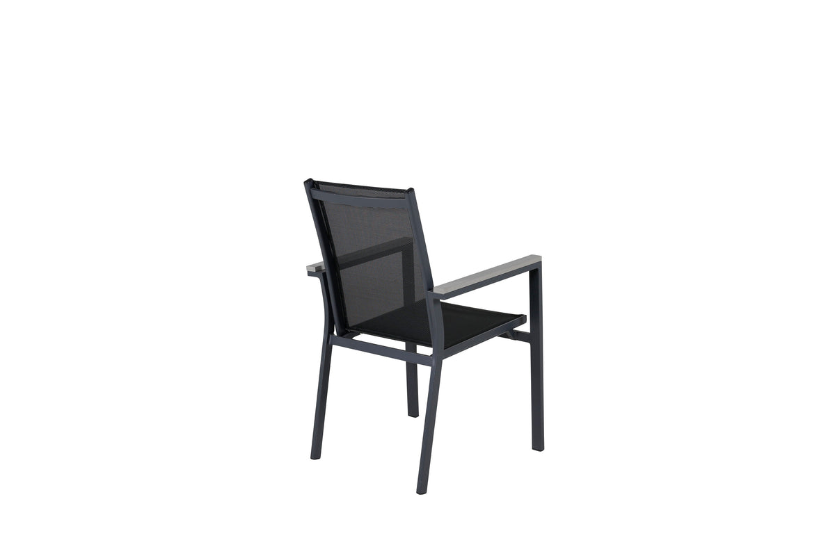 Parma matstol 2-pack svart/grå