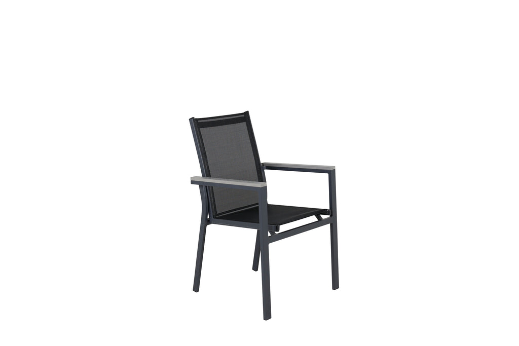 Parma matstol 2-pack svart/grå