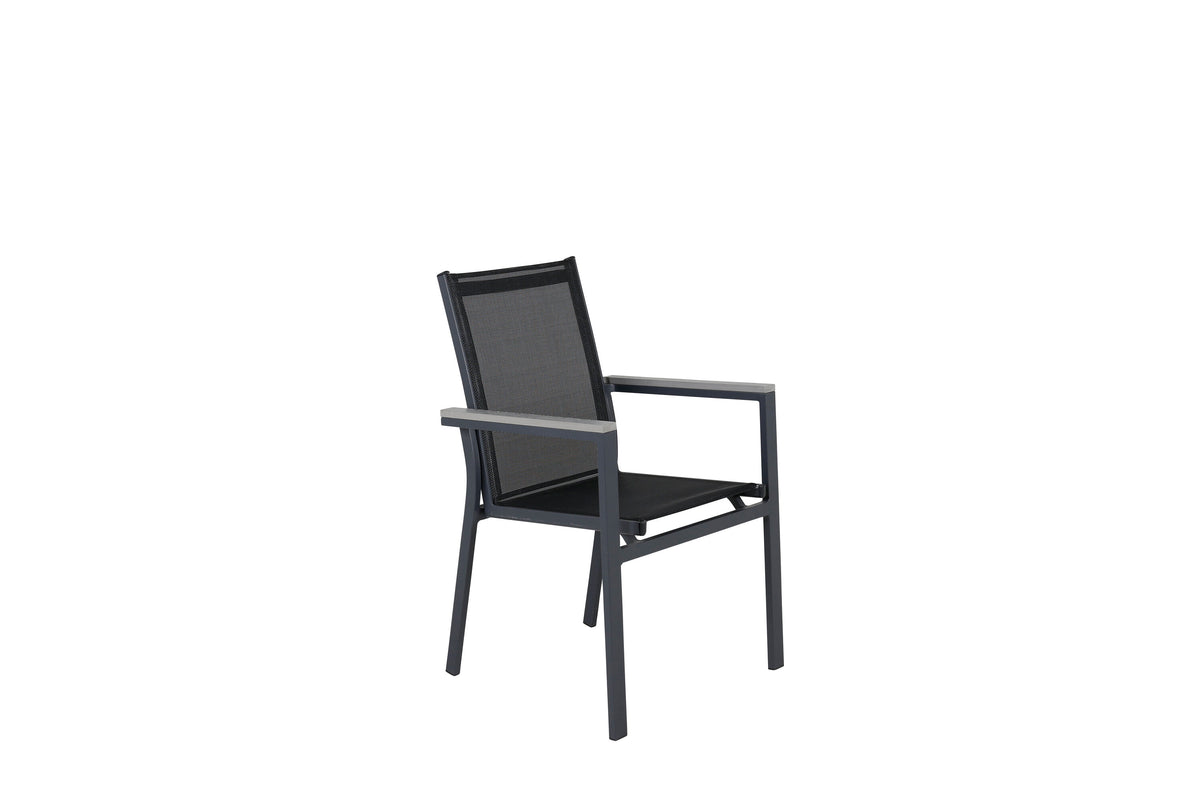Parma matstol 2-pack svart/grå