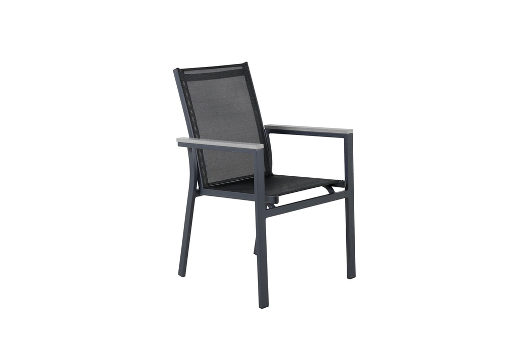 Parma matstol 2-pack svart/grå