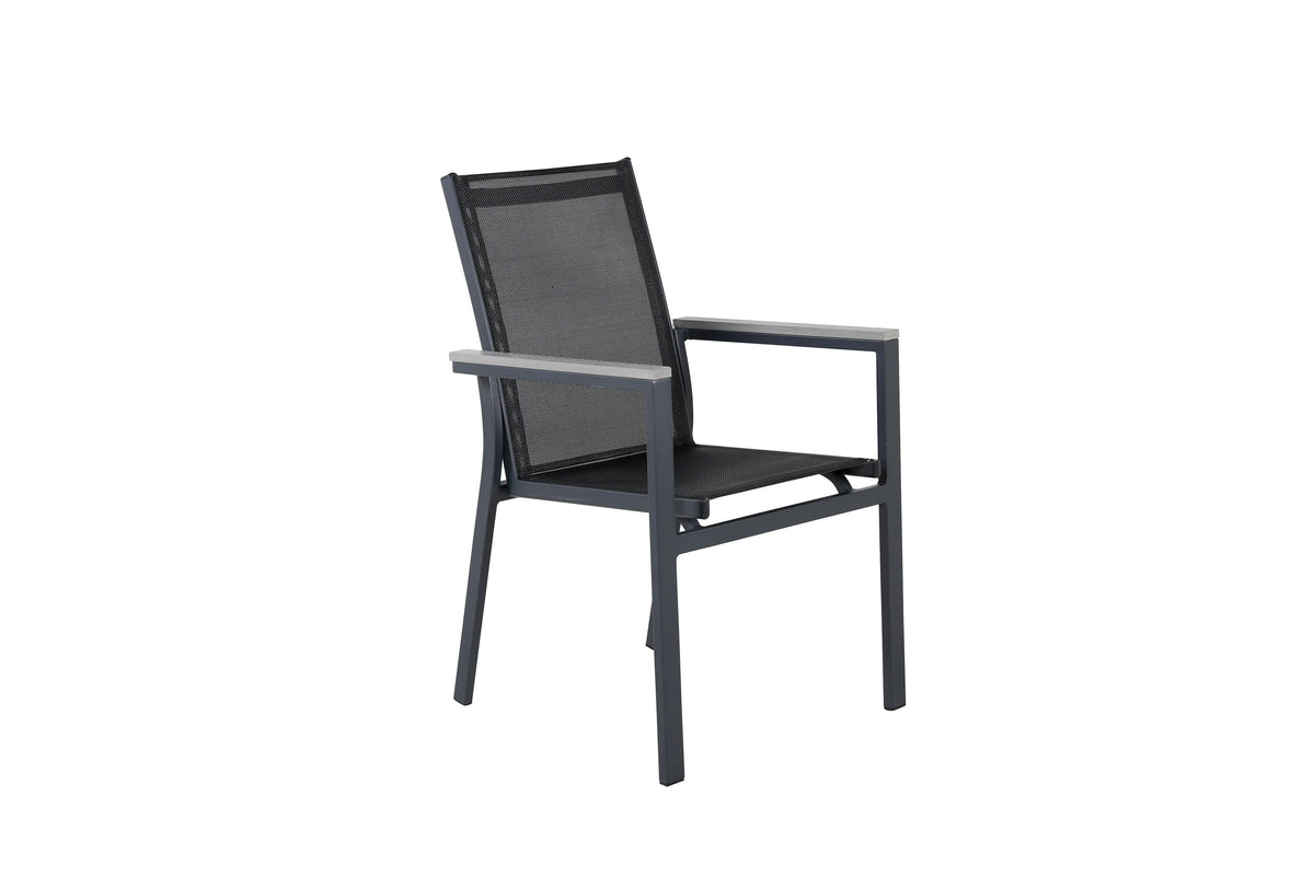 Parma matstol 2-pack svart/grå