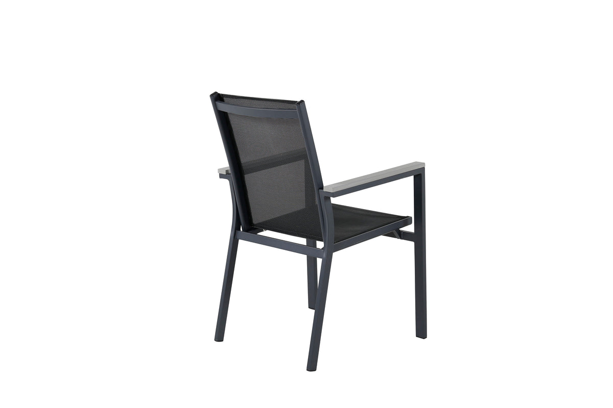 Parma matstol 2-pack svart/grå