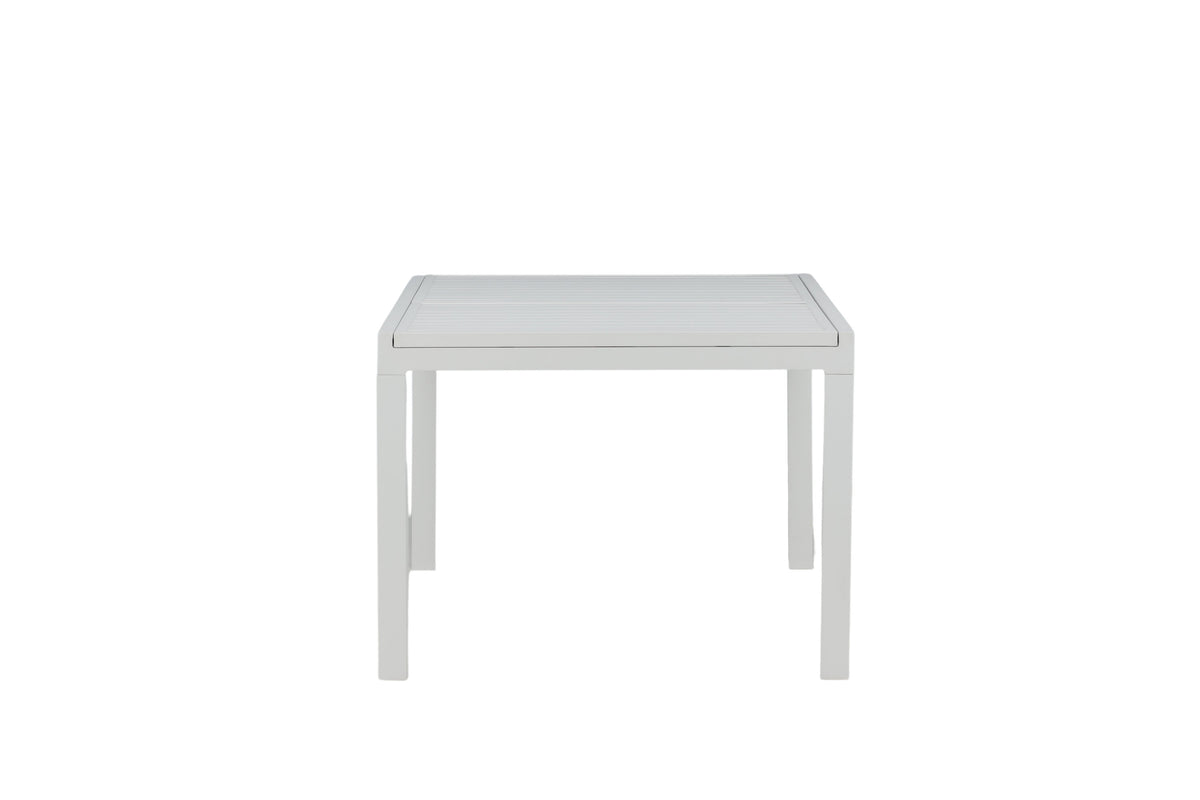 Marbella rektangulärt matbord 160/240 cm vit aluminium