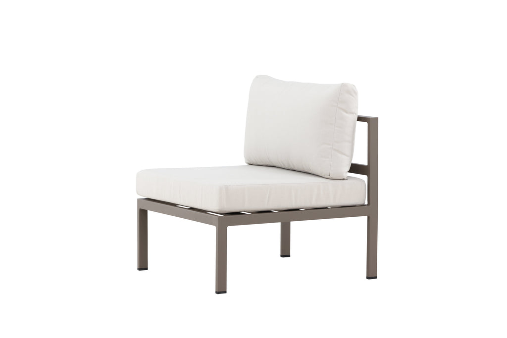 Copacabana soffmodul mittdel brun med beige klädsel