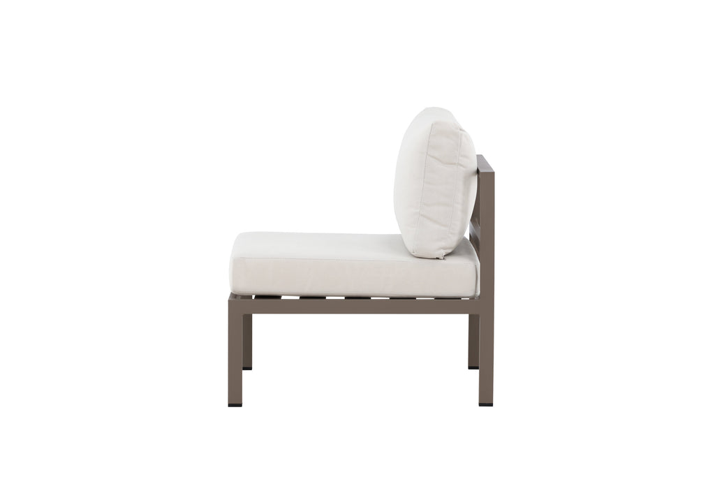 Copacabana soffmodul mittdel brun med beige klädsel