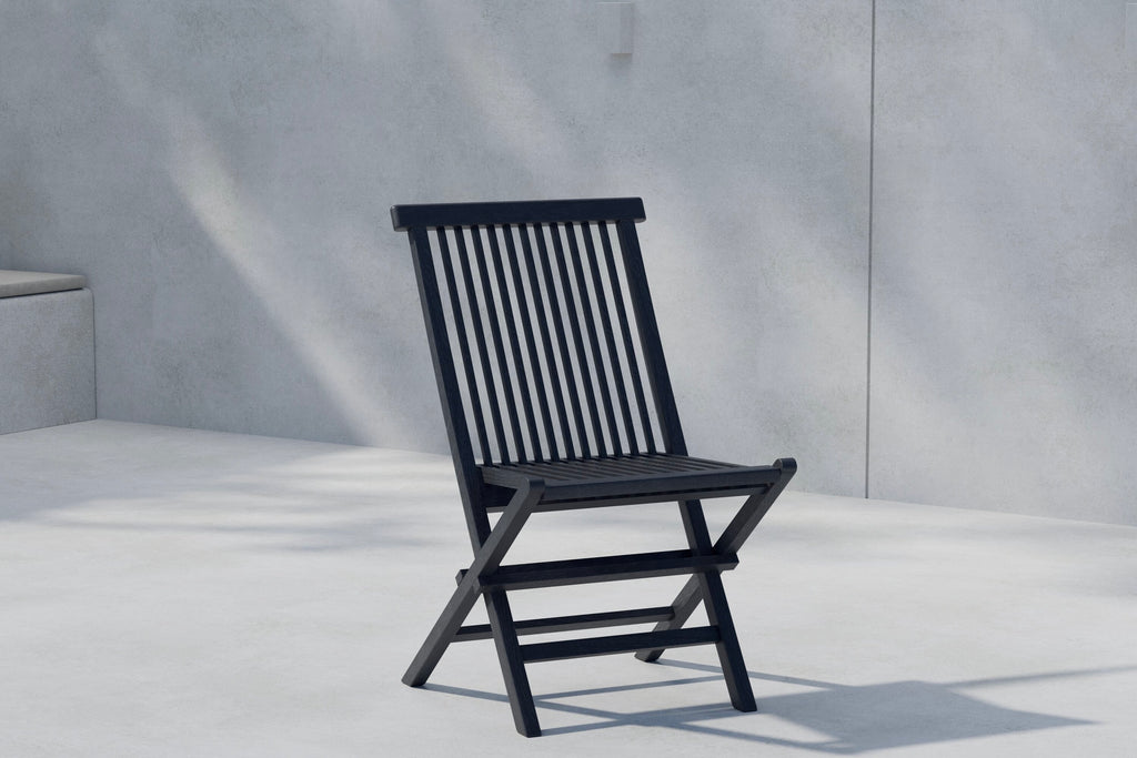 Kenya matstol 2-pack svart teak
