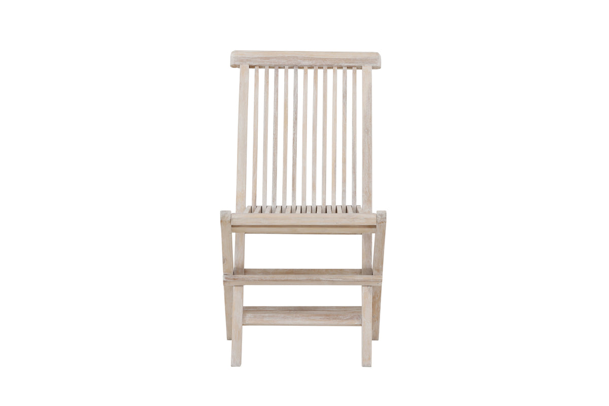 Kenya matstol 2-pack vitlaserad teak