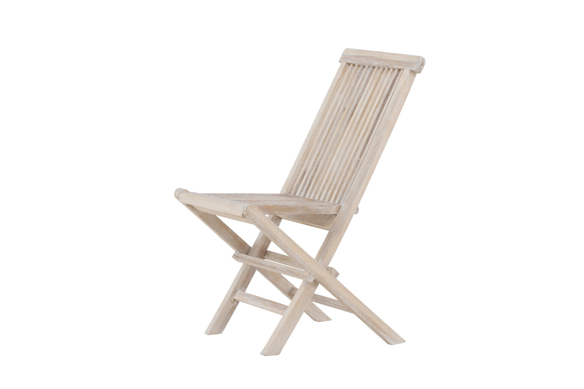 Kenya matstol 2-pack vitlaserad teak