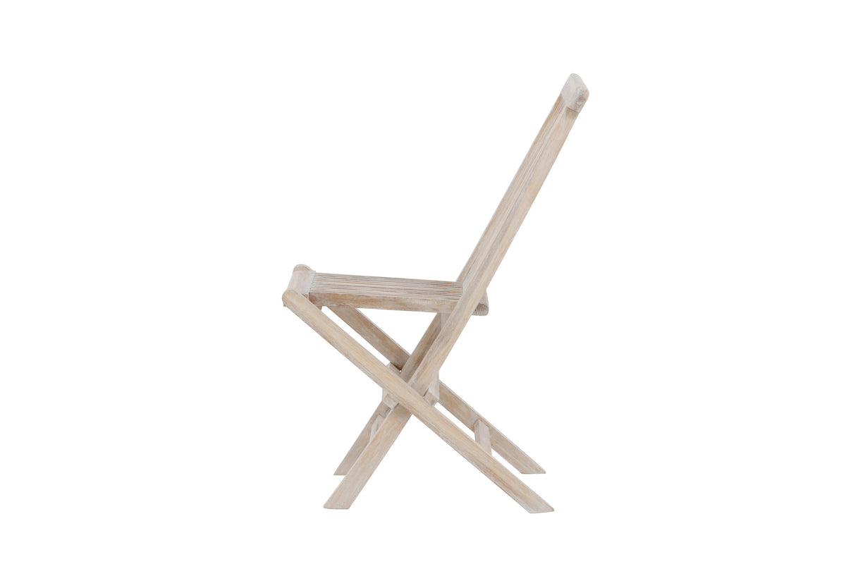 Kenya matstol 2-pack vitlaserad teak