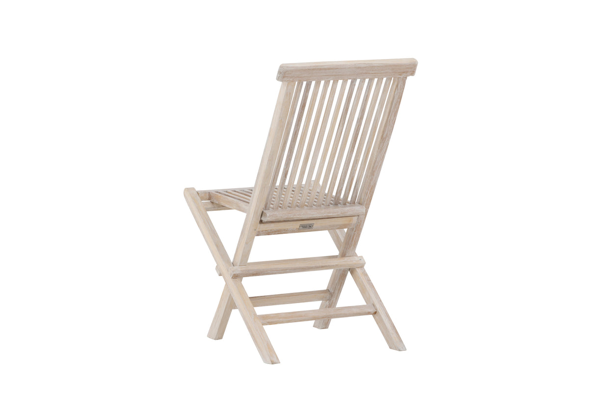 Kenya matstol 2-pack vitlaserad teak