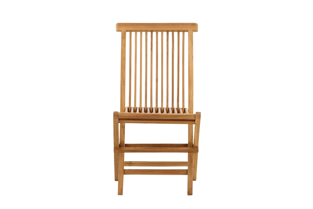 Kenya hopfällbar stol utan armstöd 2-pack naturfärgad teak