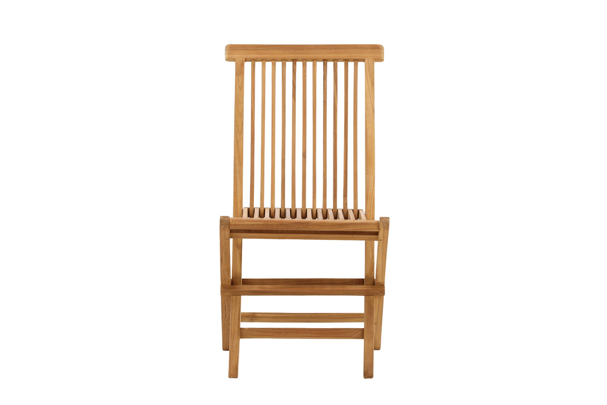 Kenya hopfällbar stol utan armstöd 2-pack naturfärgad teak