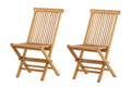 Kenya hopfällbar stol utan armstöd 2-pack naturfärgad teak