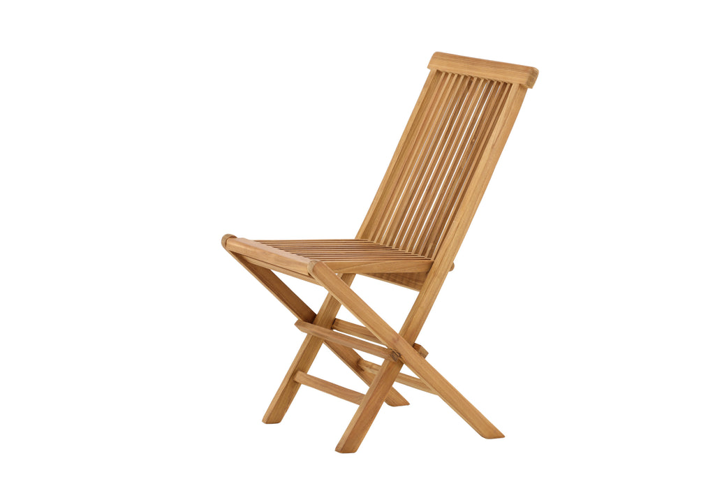 Kenya hopfällbar stol utan armstöd 2-pack naturfärgad teak
