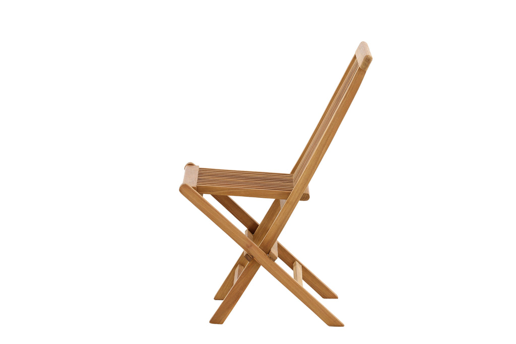 Kenya hopfällbar stol utan armstöd 2-pack naturfärgad teak