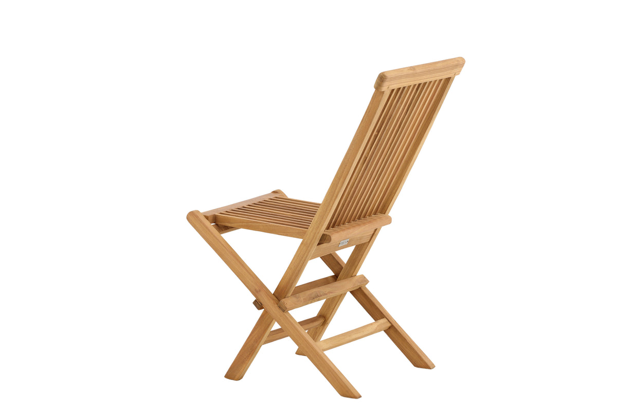 Kenya hopfällbar stol utan armstöd 2-pack naturfärgad teak