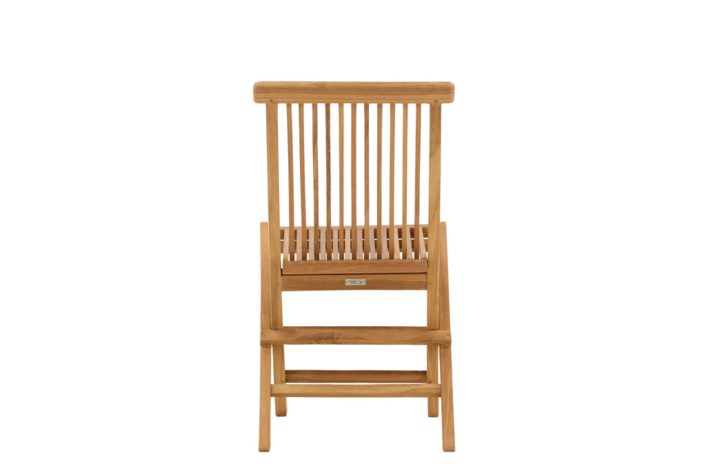 Kenya hopfällbar stol utan armstöd 2-pack naturfärgad teak