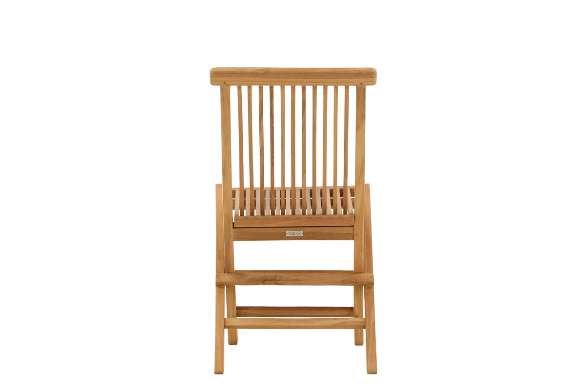 Kenya hopfällbar stol utan armstöd 2-pack naturfärgad teak
