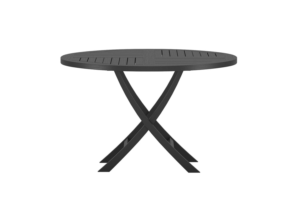 Kenya runt matbord Ø120 cm svart teak