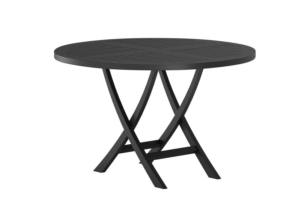 Kenya runt matbord Ø120 cm svart teak