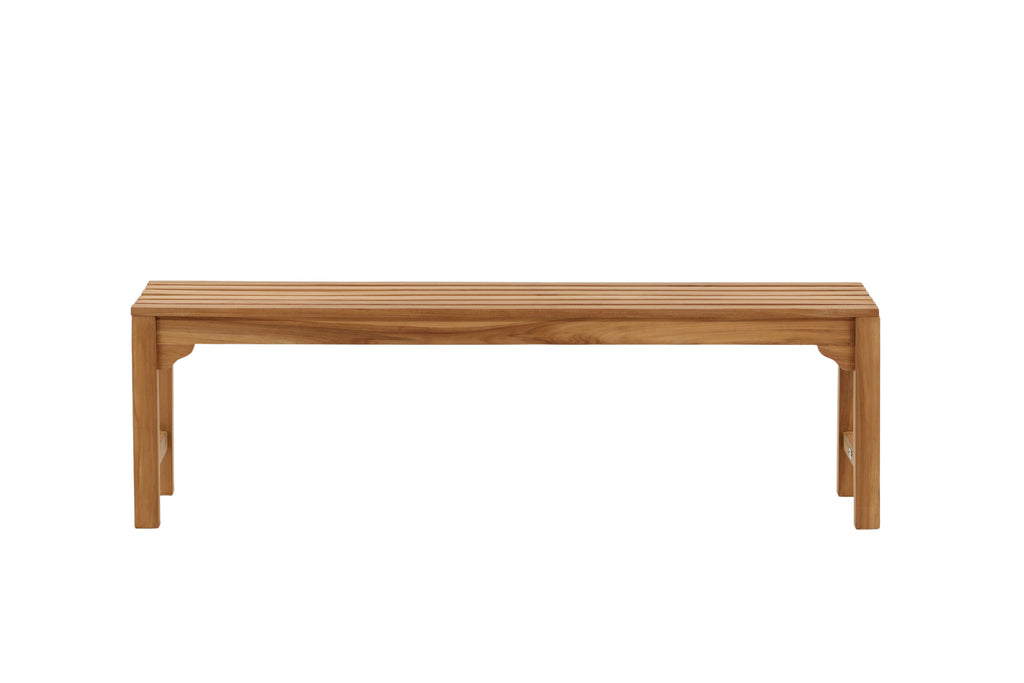 Kenya bänk utan ryggstöd 45x150 cm, höjd 40 cm, teak