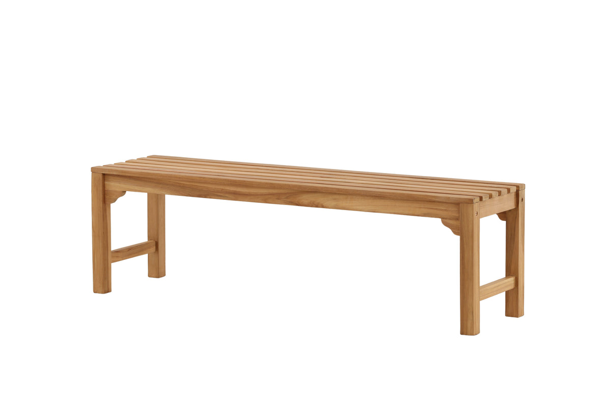 Kenya bänk utan ryggstöd 45x150 cm, höjd 40 cm, teak