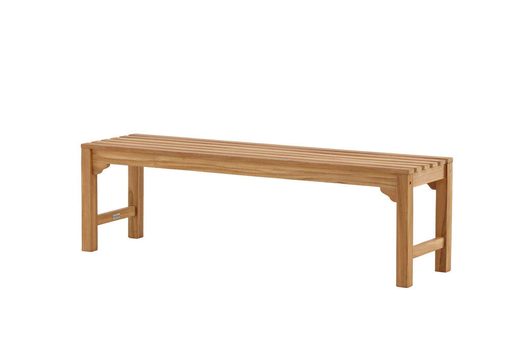 Kenya bänk utan ryggstöd 45x150 cm, höjd 40 cm, teak
