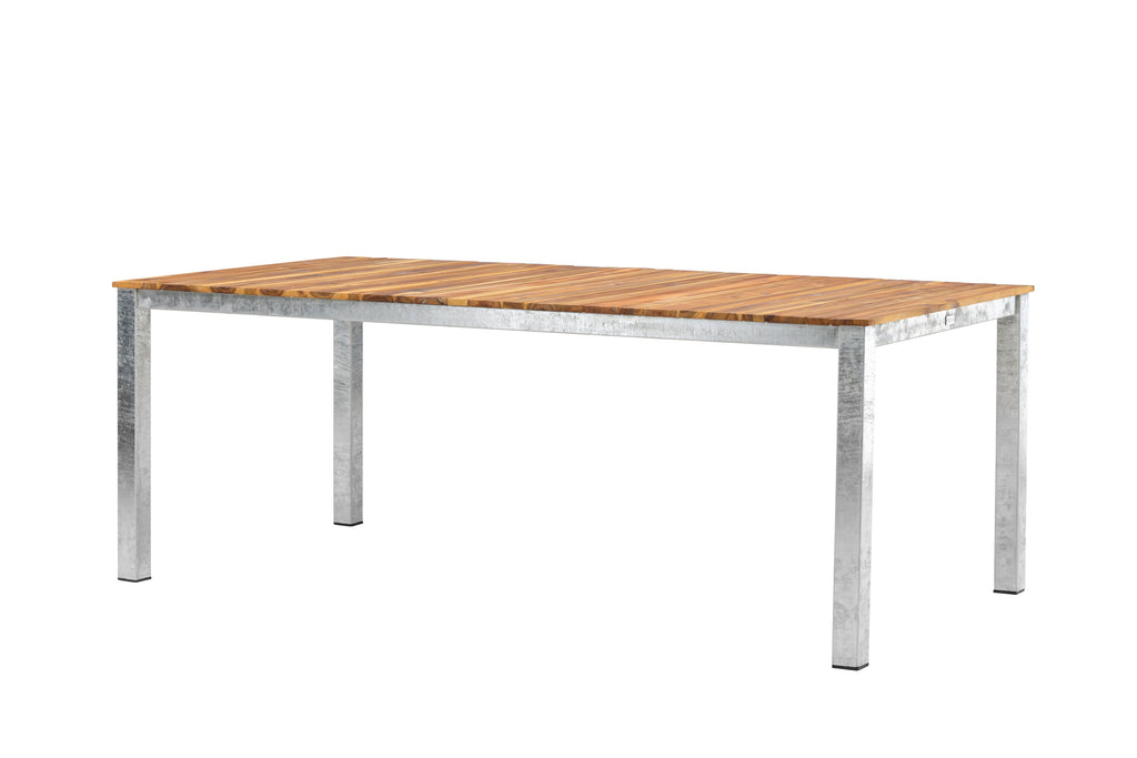 Zenia matbord 200x100 cm akacia/zink