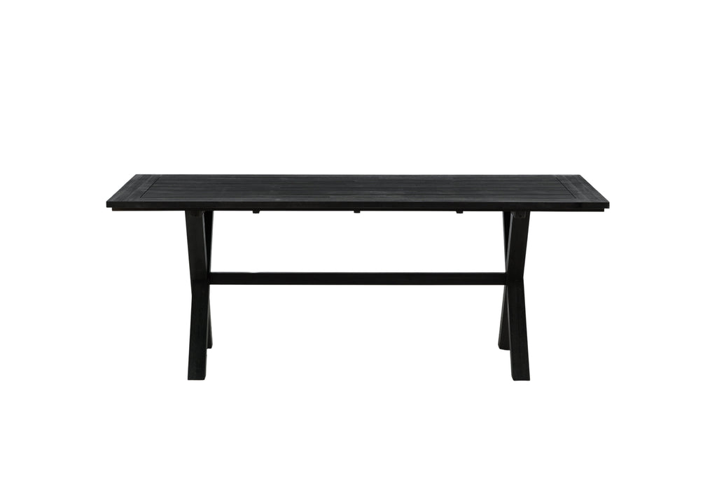 Rives matbord 200x100 cm svart akacia