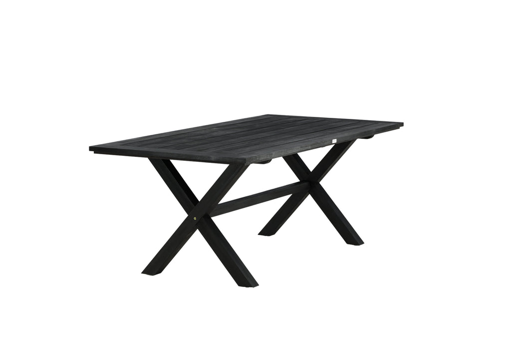 Rives matbord 200x100 cm svart akacia