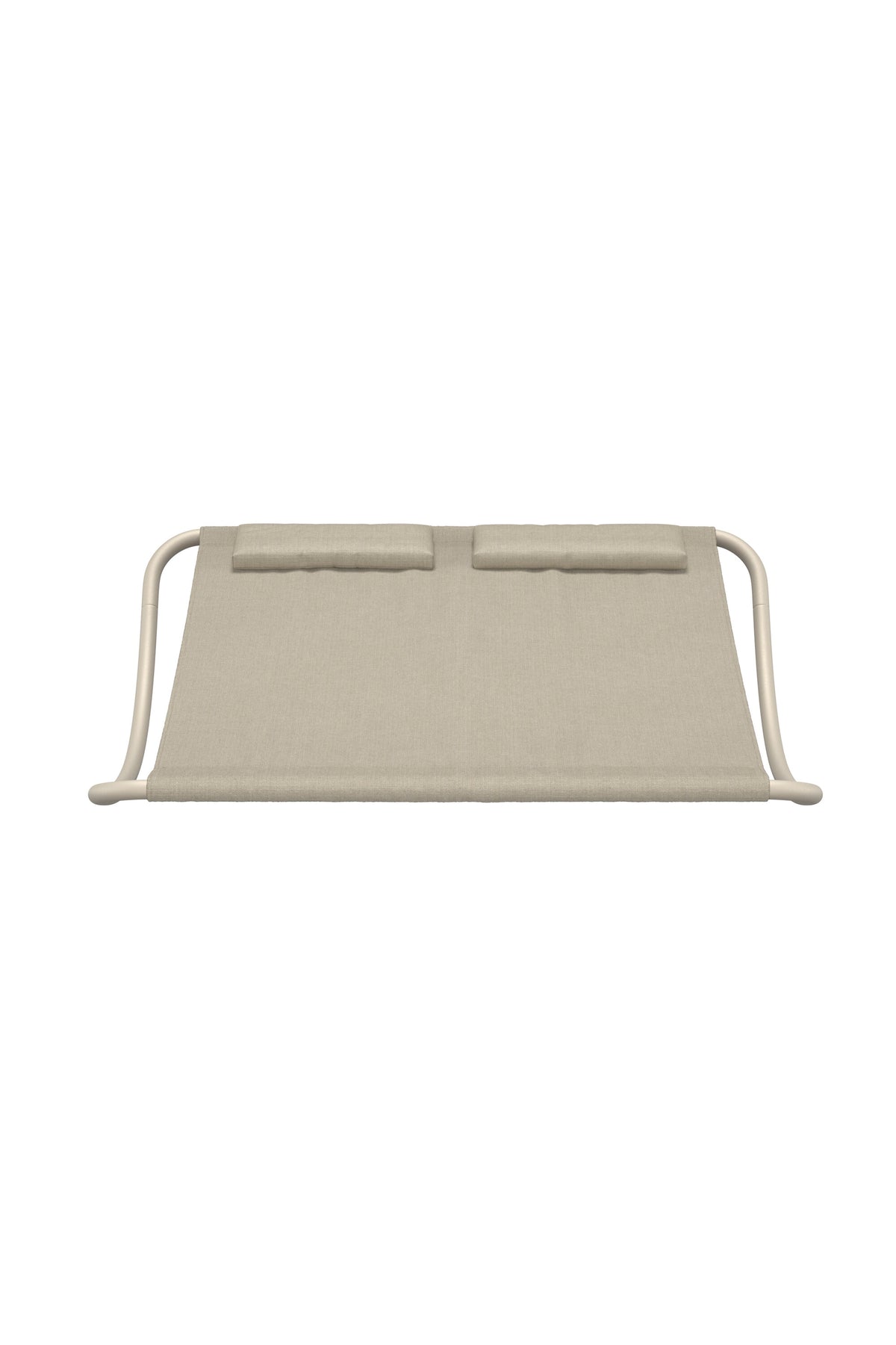 Gordo gungande solsäng för två med beige stomme och beige tyg