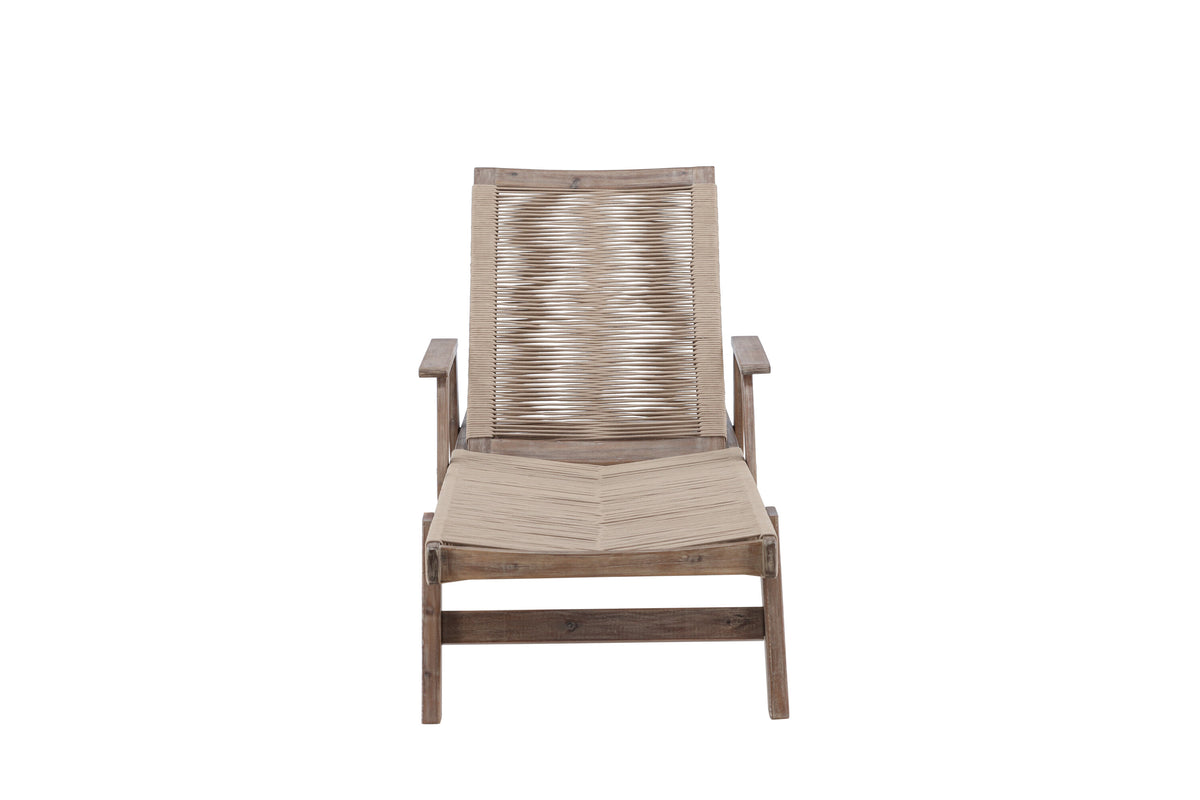 Little John solsäng i akacia mörkbrun/beige