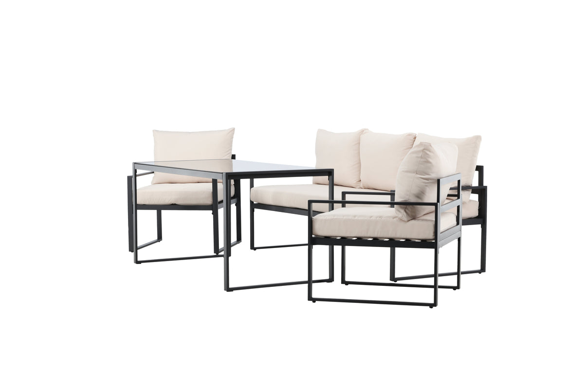 Catania soffgrupp svart/beige
