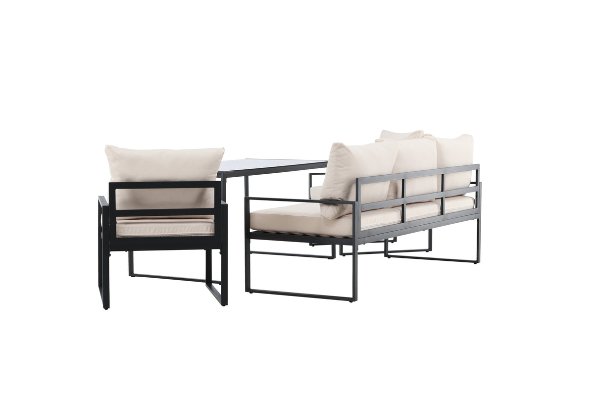Catania soffgrupp svart/beige
