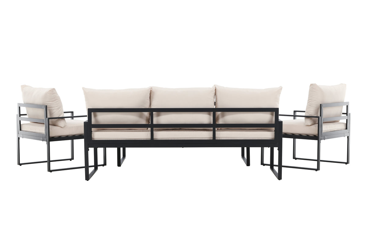 Catania soffgrupp svart/beige