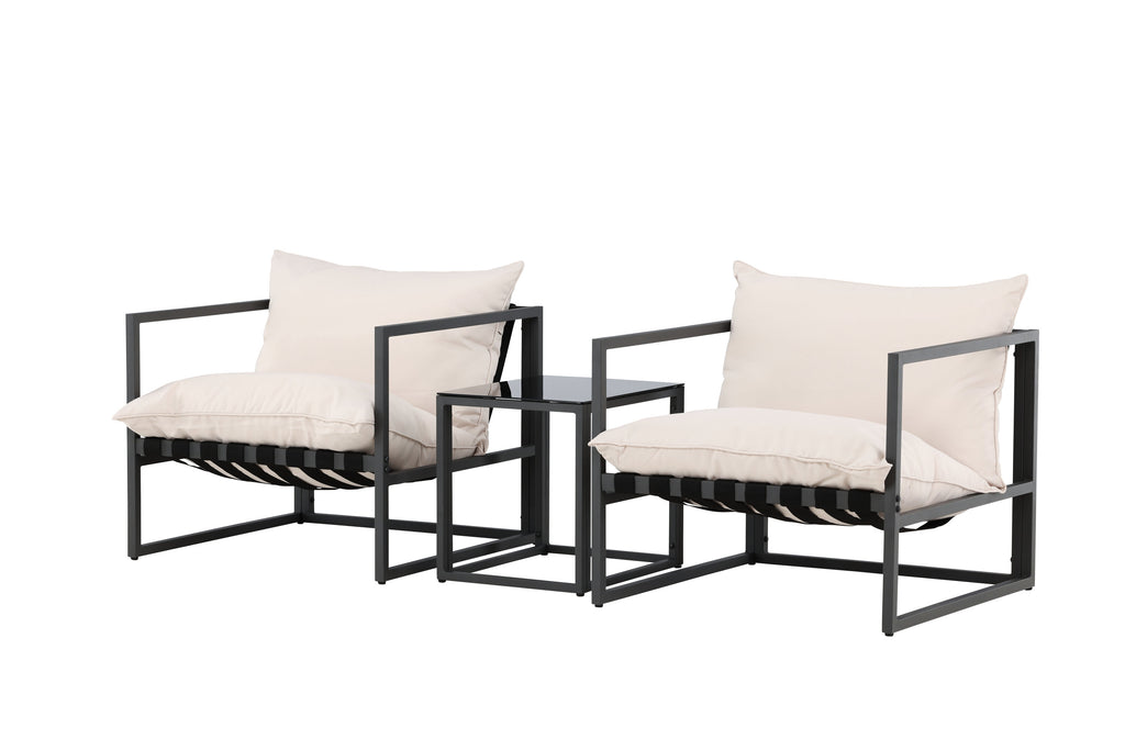 Messina loungegrupp svart/beige