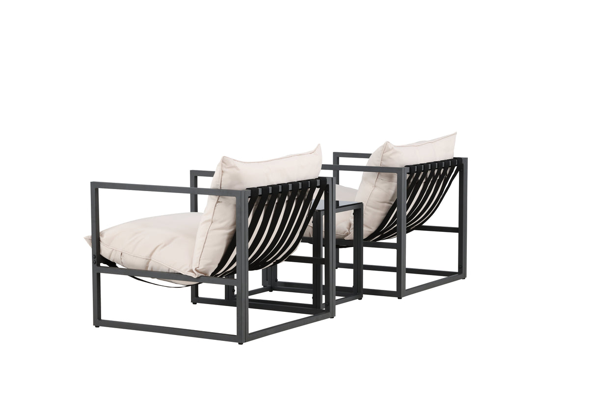 Messina loungegrupp svart/beige