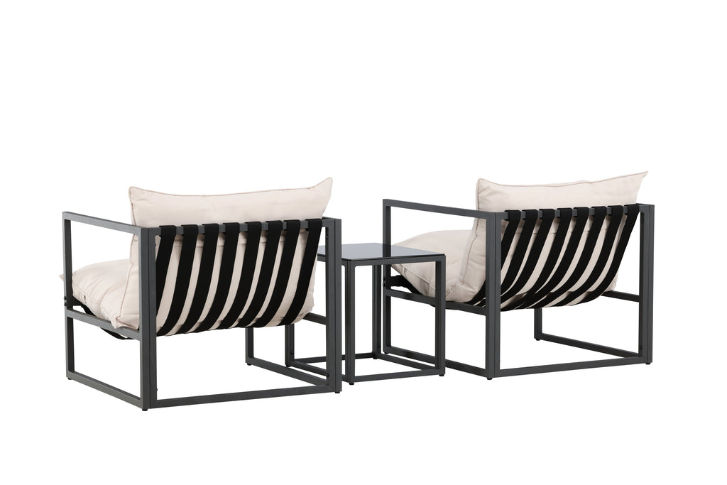 Messina loungegrupp svart/beige