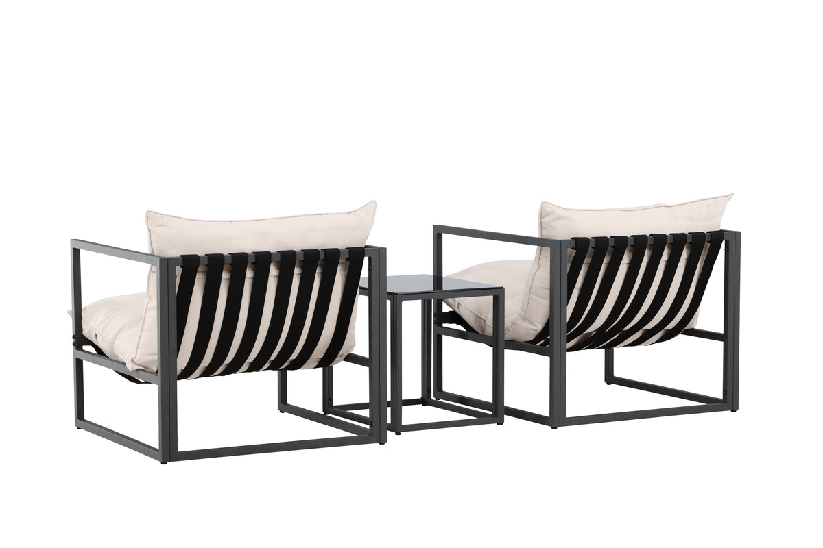 Messina loungegrupp svart/beige