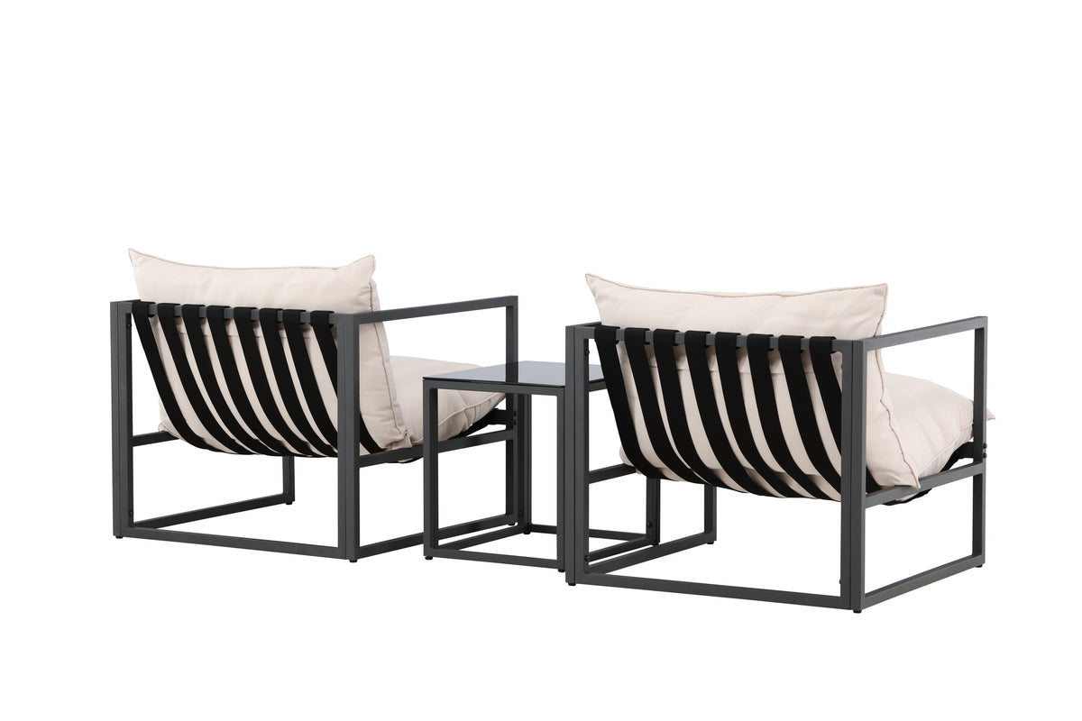 Messina loungegrupp svart/beige