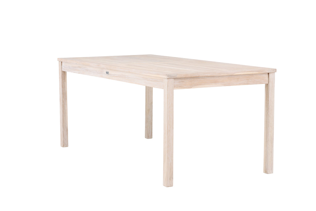 Kenya matbord 90x180 cm vitlaserad teak